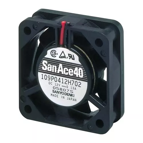 SANYO DENKI AXIAL FAN, 40MM, 12VDC, 6.4CFM, 28DBA, 109P0412H701