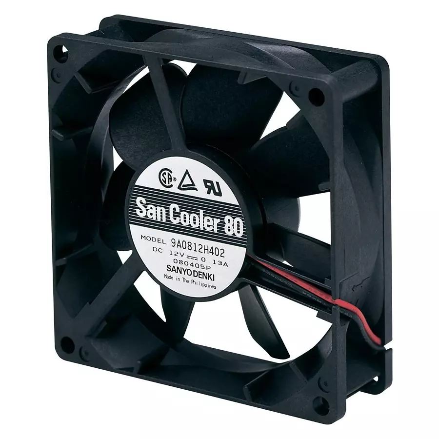 SANYO DENKI AXIAL FAN, 80MM, 24VDC, 42.4CFM, 34DBA, 9A0824S4021