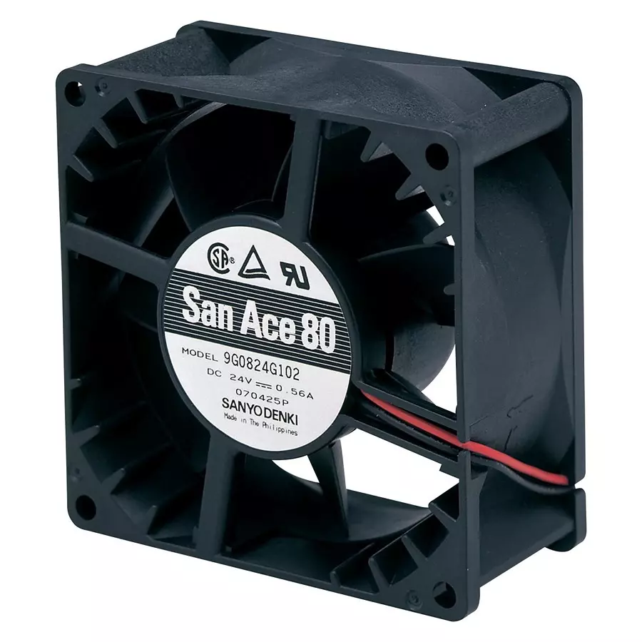 SANYO DENKI AXIAL FAN, 80MM, 24VDC, 90CFM, 51DBA, 9G0824G101