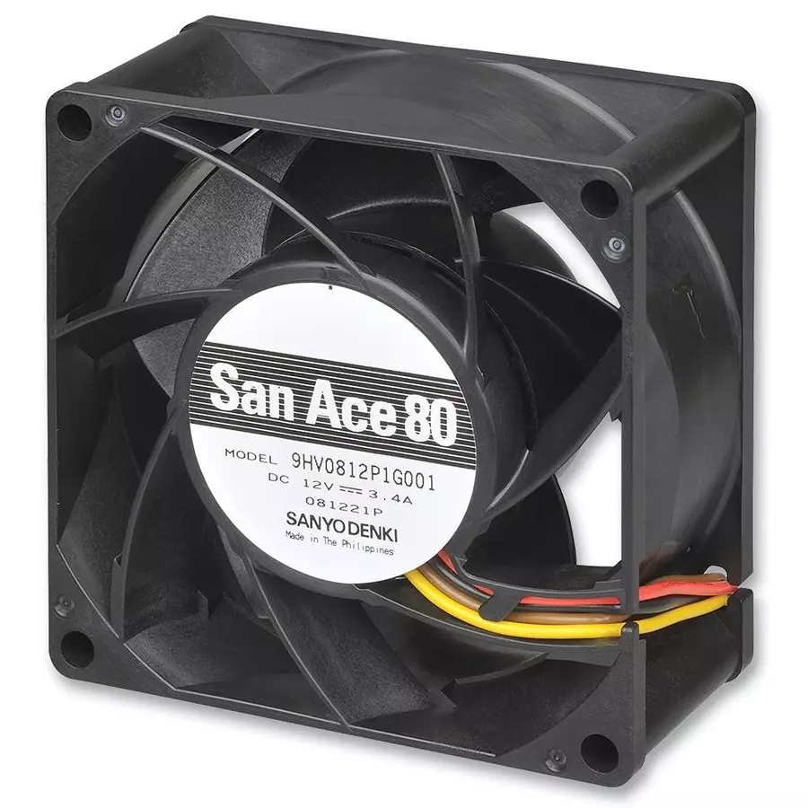 SANYO DENKI FAN, 80X80X38MM, 12VDC, 9HV0812P1G001