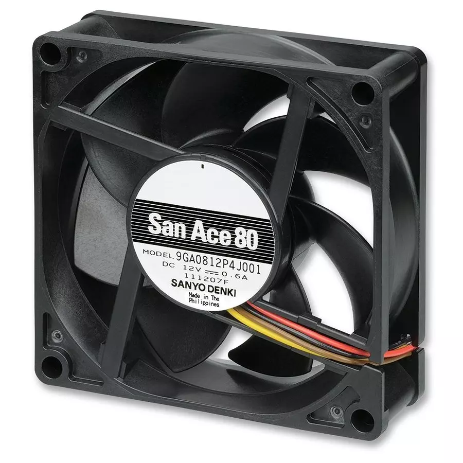 SANYO DENKI DC FAN, AXIAL, 80MM, 12VDC, 0.22A, 9GA0812P4H001