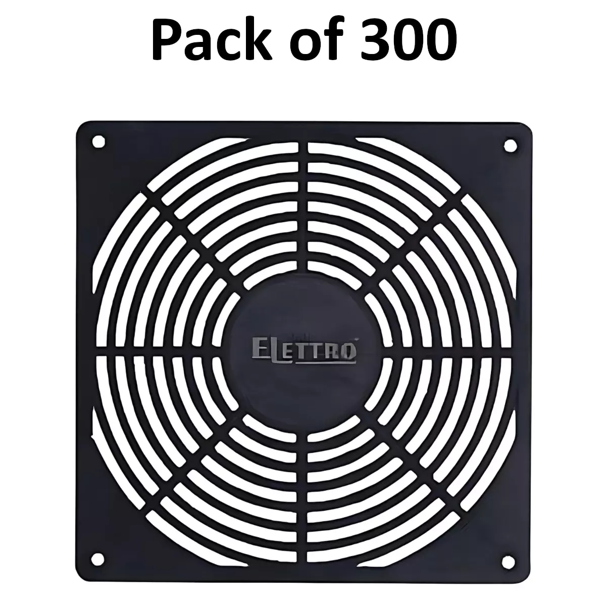 Elettro Fan Finger Guard Oval Shape Screw Fit Black ABS Body, Size 172x150 mm, ETFG-02 (Pack of 300)