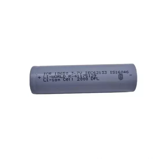 TECHDELIVERS 3.7V 2000mAh 18650 Rechargeable Lithium Ion Battery Cell TD-BAT3V72A0 (Pack of 3)