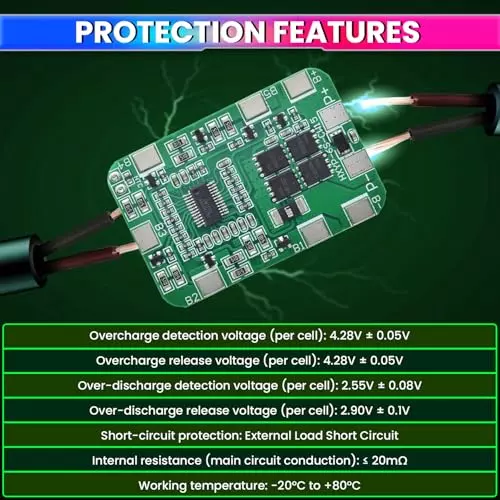 amicisolar-bms-protection-board-with-cell-balancing-222-v-14-a-6-cell-18650-li-ion-lithium-battery