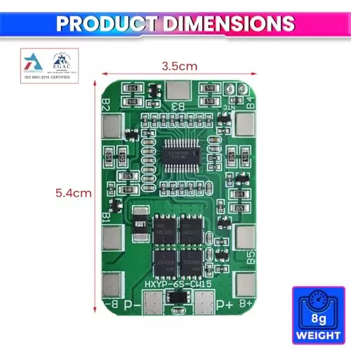amicisolar-bms-protection-board-with-cell-balancing-222-v-14-a-6-cell-18650-li-ion-lithium-battery