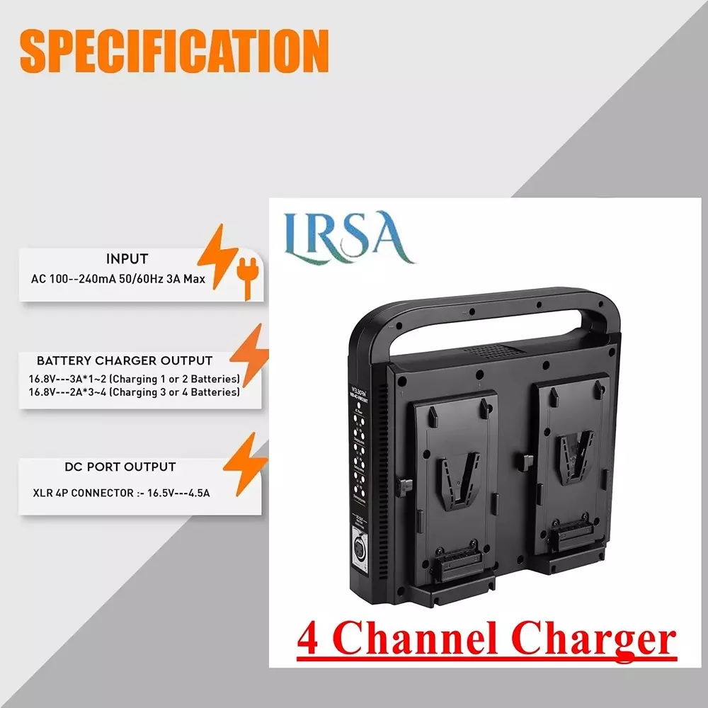 lrsa-lrsa-4-channel-v-mount-battery-charger-bp-4ch-4-channel-v-mountv-lock-battery-charger-with-dc-165v-power-supply-output-compatible-with-any-v-mount-batterybattery-not-included--lrsa