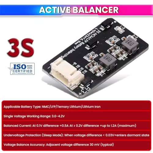 amicisolar-3s-active-equalizer-board-05-to-12-a-smart-inductive-battery-balancer-30-mv-accurate-voltage-balancing-for-lifepo4-li-ion-lto-packs