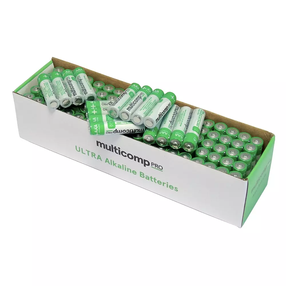 MULTICOMP PRO Battery 10.5 mm External Diameter AAA Size Code 1.5 V Voltage, MP-PSG91110 (Pack of 100)