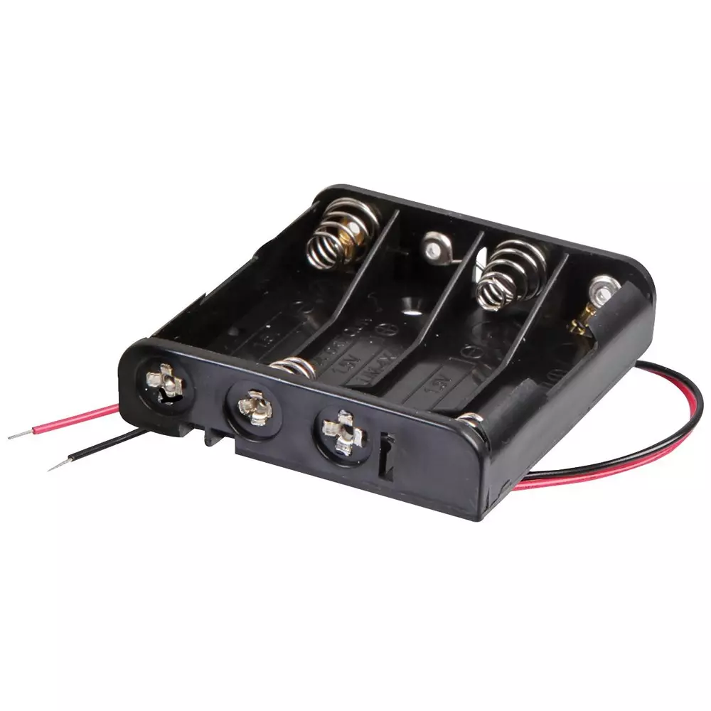 MULTICOMP PRO Battery Holder AAA Sizes Accepted 4.0 No. of Batteries Wire Leads Mount, MP006847