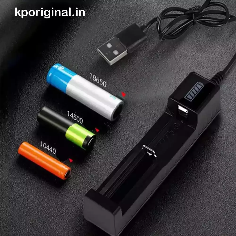 kp-1-slot-lithium-ion-battery-charger-box-for-37--42-v-14500-10440-18650-models-with-led-indicator