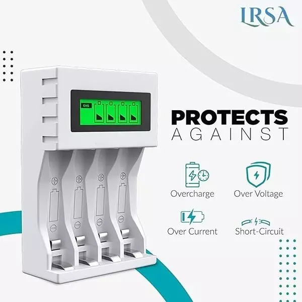 lrsa-ultra-fast-charger-white-with-lcd-display-for-rechargeable-batteries-aa-aaa-ni-cd-ni-mh-batteries