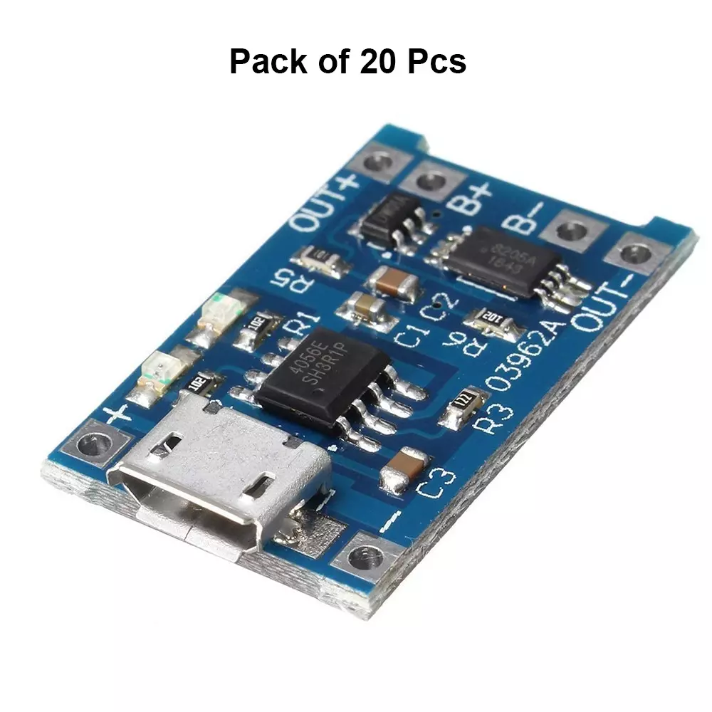 invento-bms-lithium-battery-charging-protection-board-5-v-voltage-1-a-current-42-v-1-charge-cut-off-voltage-tp4056-pack-of-20-pcs