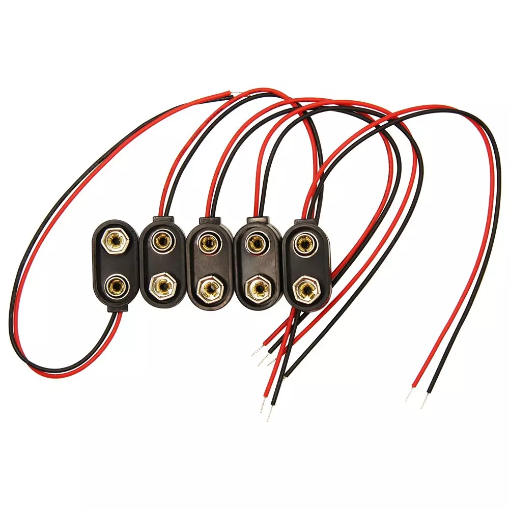MULTICOMP PRO Battery Holder PP3 (9 V) Sizes Accepted 1.0 No. of Batteries Snap On Mount, MP007079 (Pack of 5)