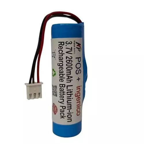 KP Original Rechargeable Battery 2600 mAh Capacity Lithium Ion Cell 3.7 V Compatible For Bluetooth Speaker, POS Machine