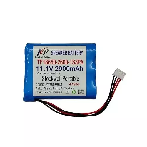 KP Original Rechargeable Battery 2900 mAh Capacity Lithium Ion Cell 11.1 V Compatible For Marshall Stockwell Portable Bluetooth Speaker