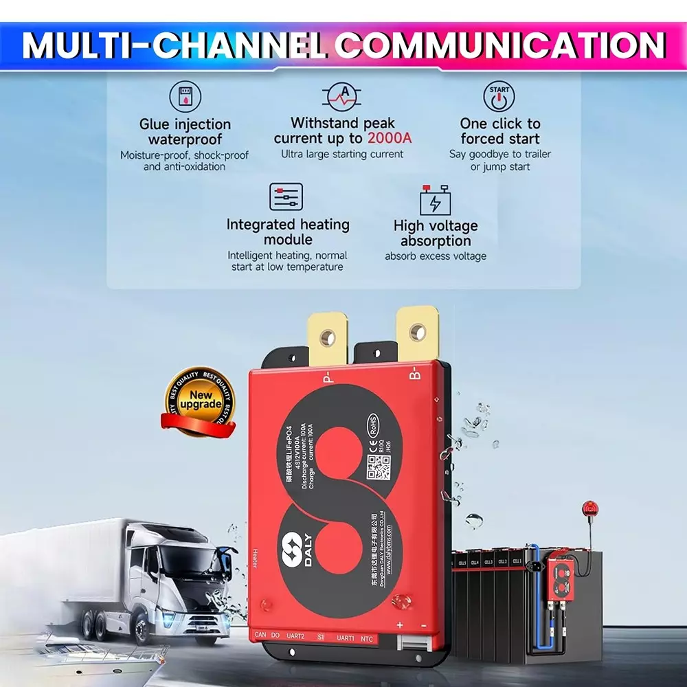 DALY Truck/Vehicle Start BMS 12 V 24 A  Lithium/LFP/LTO Battery Packs with 'Smart BMS' App Control
