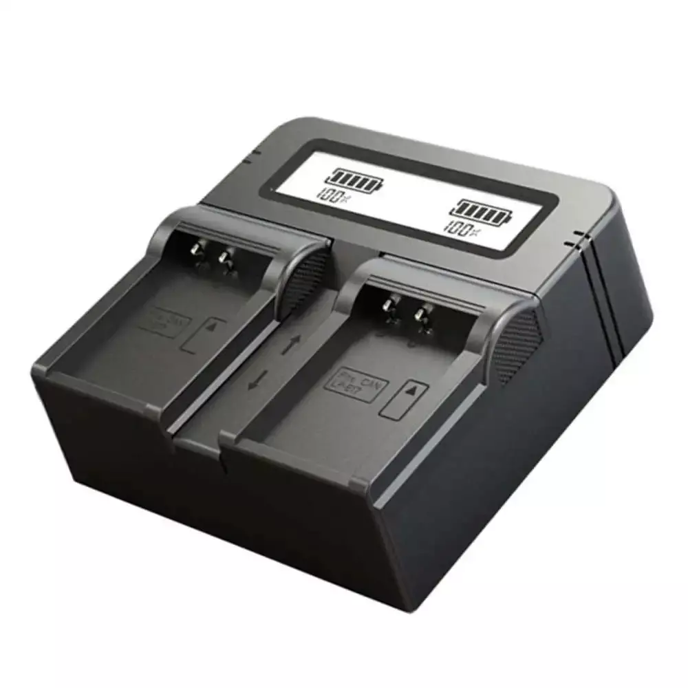 LRSA Dual Battery Charger ABS Black 1.2-8.4 VDC Output Voltage 2000 mA Output Current, LP-E10