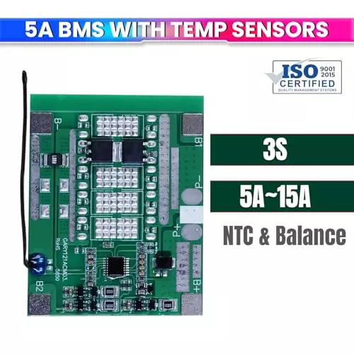 amicisolar-battery-management-system-board-with-ntc-balance-3s-5-a-bms-126-v-li-ion-for-3s-18650-battery