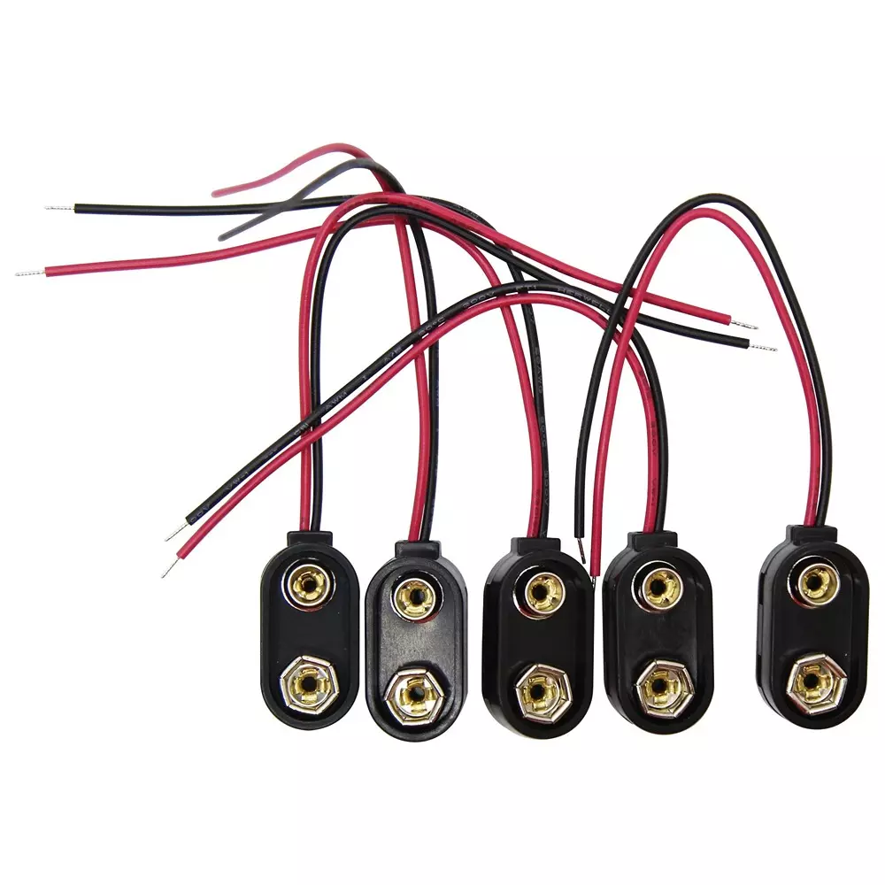 MULTICOMP PRO Battery Holder PP3 (9 V) Sizes Accepted 1.0 No. of Batteries Snap On Mount, MP007078 (Pack of 5)