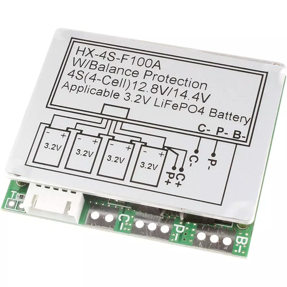 invento-1pcs-4s-100a-bms-pcb-128v-144v-lifepo4-lithium-iron-phosphate-4-cell-battery-protection-board-battery-management-system-with-balance-protection