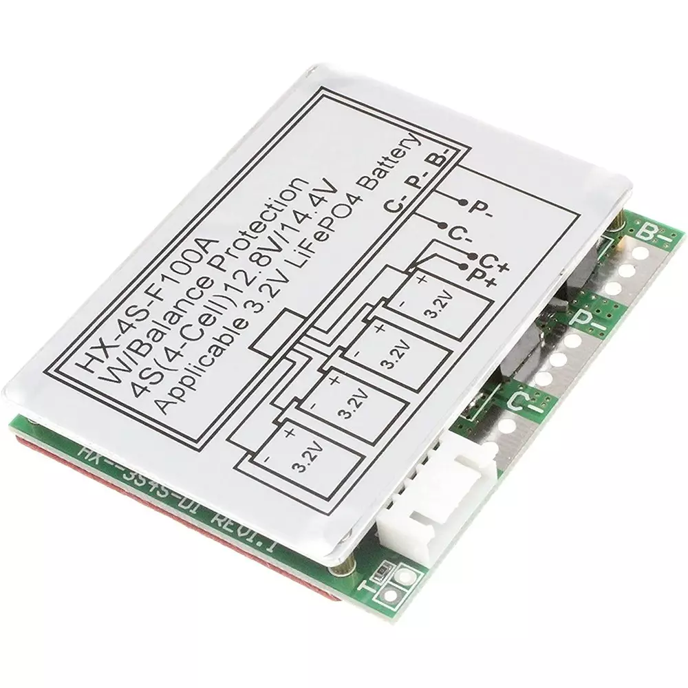 invento-1pcs-4s-100a-bms-pcb-128v-144v-lifepo4-lithium-iron-phosphate-4-cell-battery-protection-board-battery-management-system-with-balance-protection