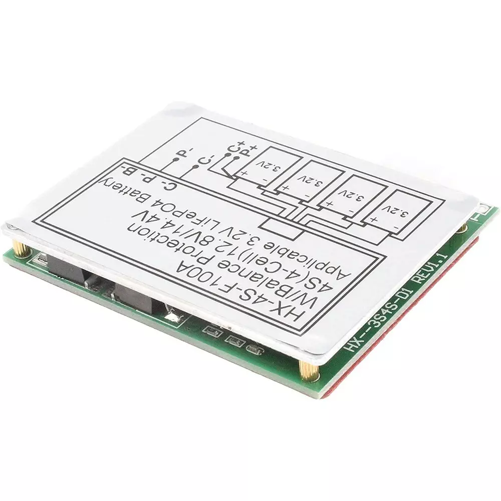 invento-1pcs-4s-100a-bms-pcb-128v-144v-lifepo4-lithium-iron-phosphate-4-cell-battery-protection-board-battery-management-system-with-balance-protection