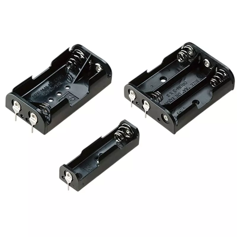 TAKACHI Battery Holder with Pin -10 to 60 ℃ Operating Temperature Range Pcb Mounting Pin: Iron Material, SN4-2PC-P (Pack of 50)