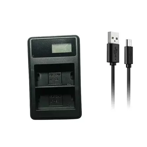 LRSA LCD Camera Battery Charger 5 V Output Voltage with Micro USB Cable, LP-E6