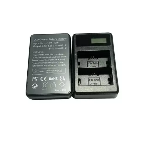 lrsa-lp-e6-dual-rapid-charger-with-lcd-display-for-canon-lp-e6lpe6-rechargeable-battery