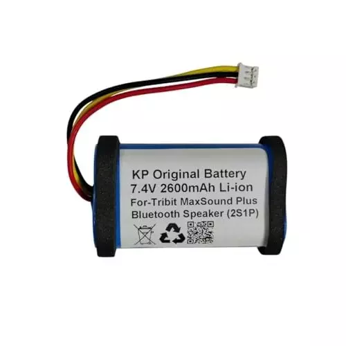 KP Original Rechargeable Battery 2600 mAh Capacity Lithium Ion Cell 7.4 VDC Compatible For Tribit StormBox, MaxSound Plus Bluetooth Wireless Speakers