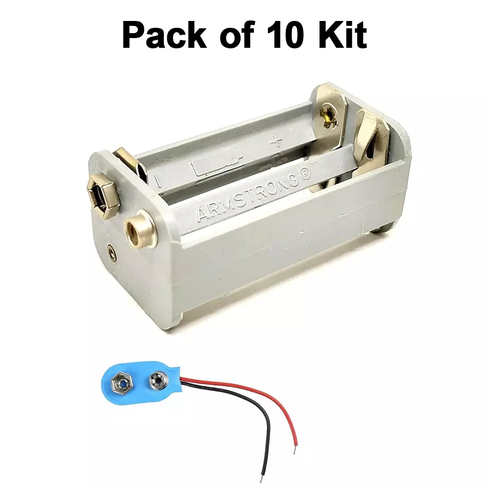 invento-battery-holder-plastic-4-x-aa-size-cell-compatibility-with-9-v-snap-connector-isc-1024-3-pack-of-10-kit