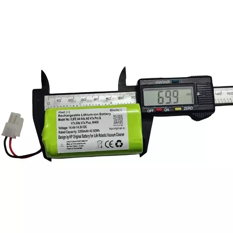 kp-original-rechargeable-battery-3200-mah-battery-capacity-lithium-ion-cell-composition-144--148-vdc-compatible-for-robotic-vacuum-cleaner-for-ilife-a4-a4s-a6-v7s-pro-v7s-ilife-v7s-plus-w400