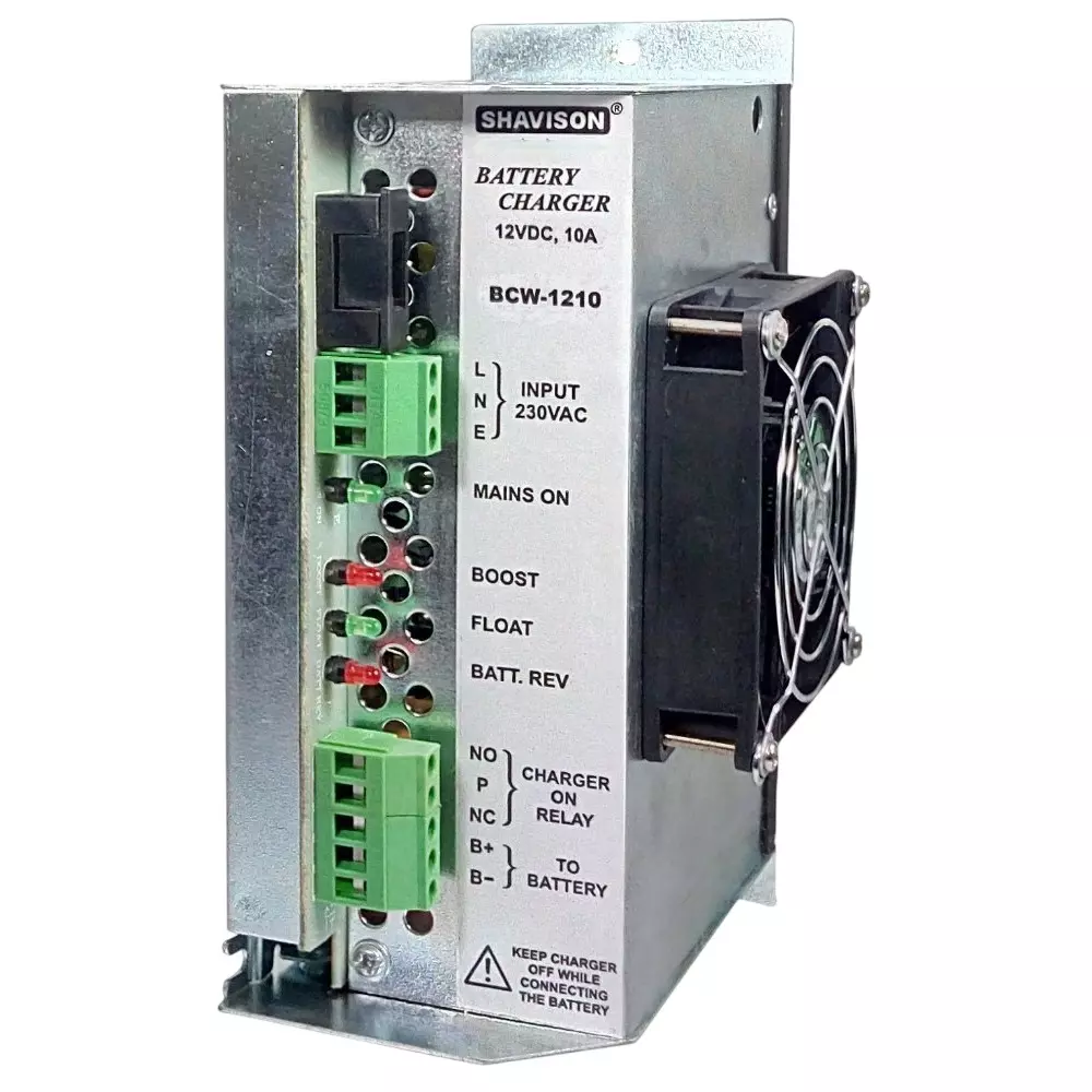 Shavison Battery Charger With Fan 120 W Power 12 V for Industrial Use, BCW-1210