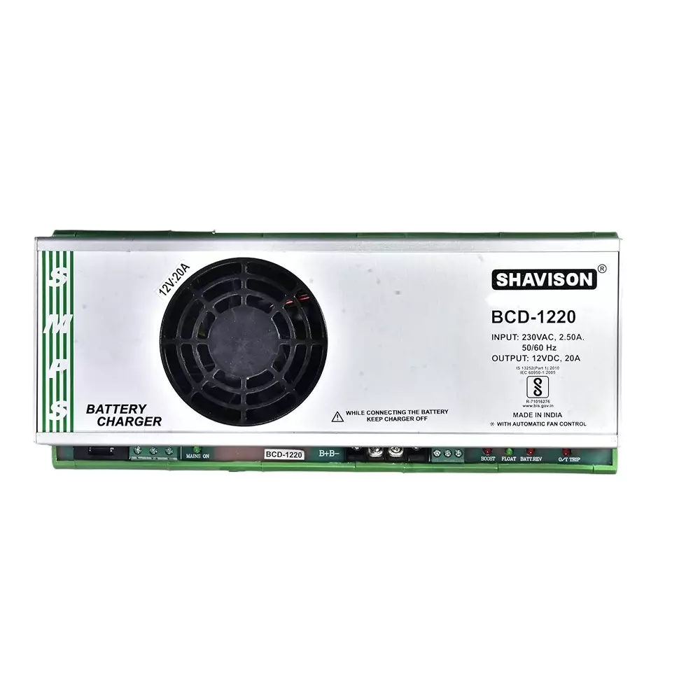 Shavison Battery Charger 250 W Power 12 V for Industrial Use, BCD-1220