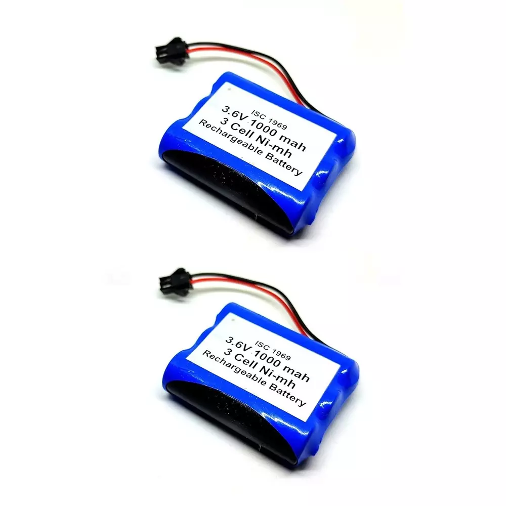 Invento Ni-mh Rechargeable Battery Pack 1000 mAh Capacity 1.2V x 3 AA Cell, ISC 1969-1 (Pack of 2 Pcs)