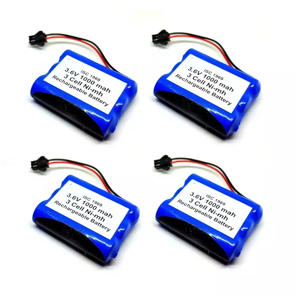 Invento Ni-mh Rechargeable Battery Pack 1000 mAh Capacity 1.2V x 3 AA Cell, ISC 1969-2 (Pack of 4 Pcs)