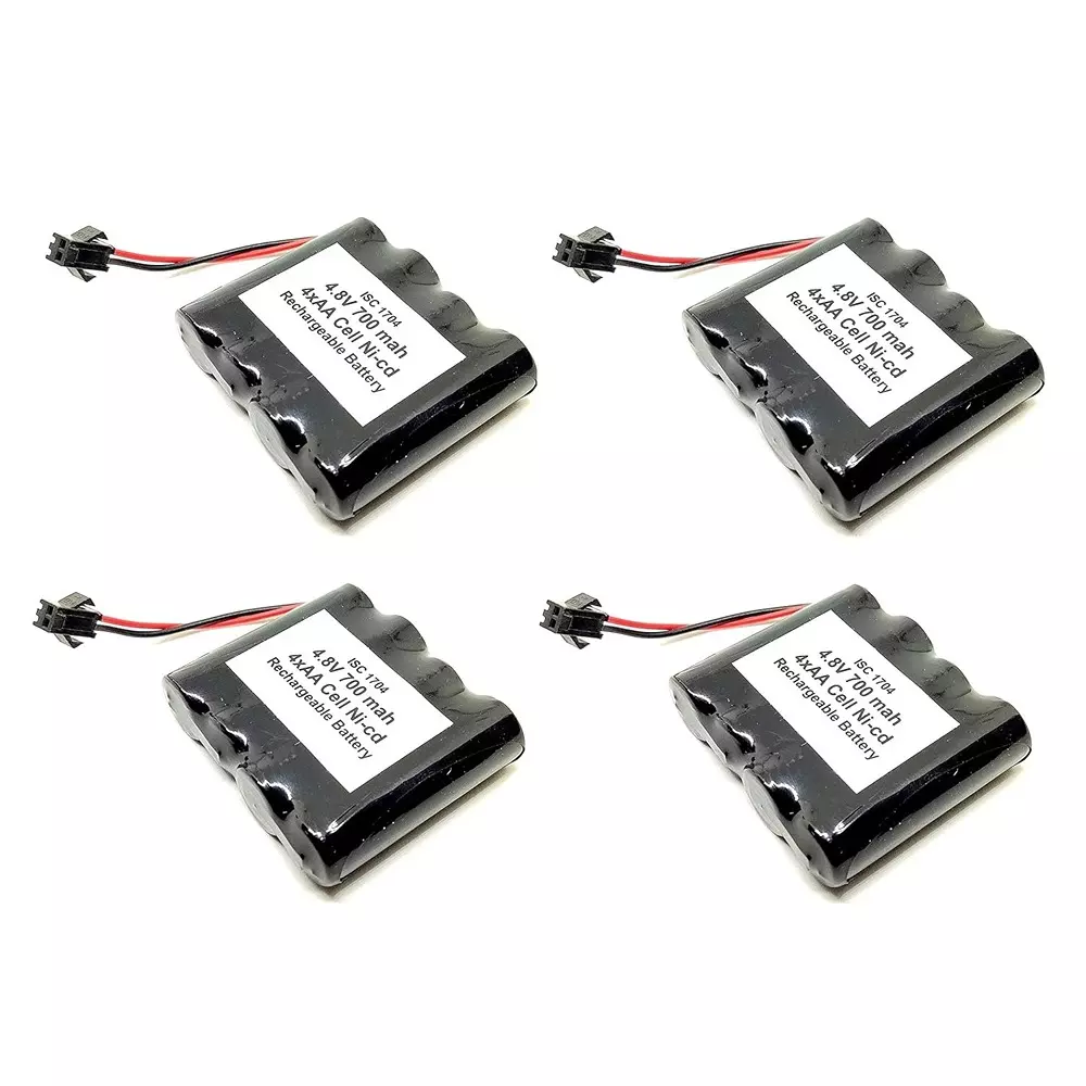 Invento Ni-Cd Rechargeable Battery Pack 700 mAh Capacity 1.2V x 4 AA Cell, ISC 1704-2 (Pack of 4 Pcs)