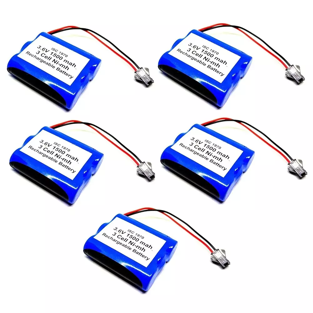 Invento Ni-mh Rechargeable Battery Pack 1500 mAh Capacity 1.2V x 3 AA Cell, ISC 1970-3 (Pack of 5 Pcs)
