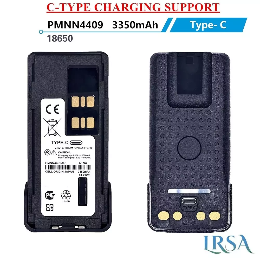 lrsa-2-way-walkie-talkie-battery-lithium-ion-3350mah-black-with-type-c-charging-support-xirpp8668