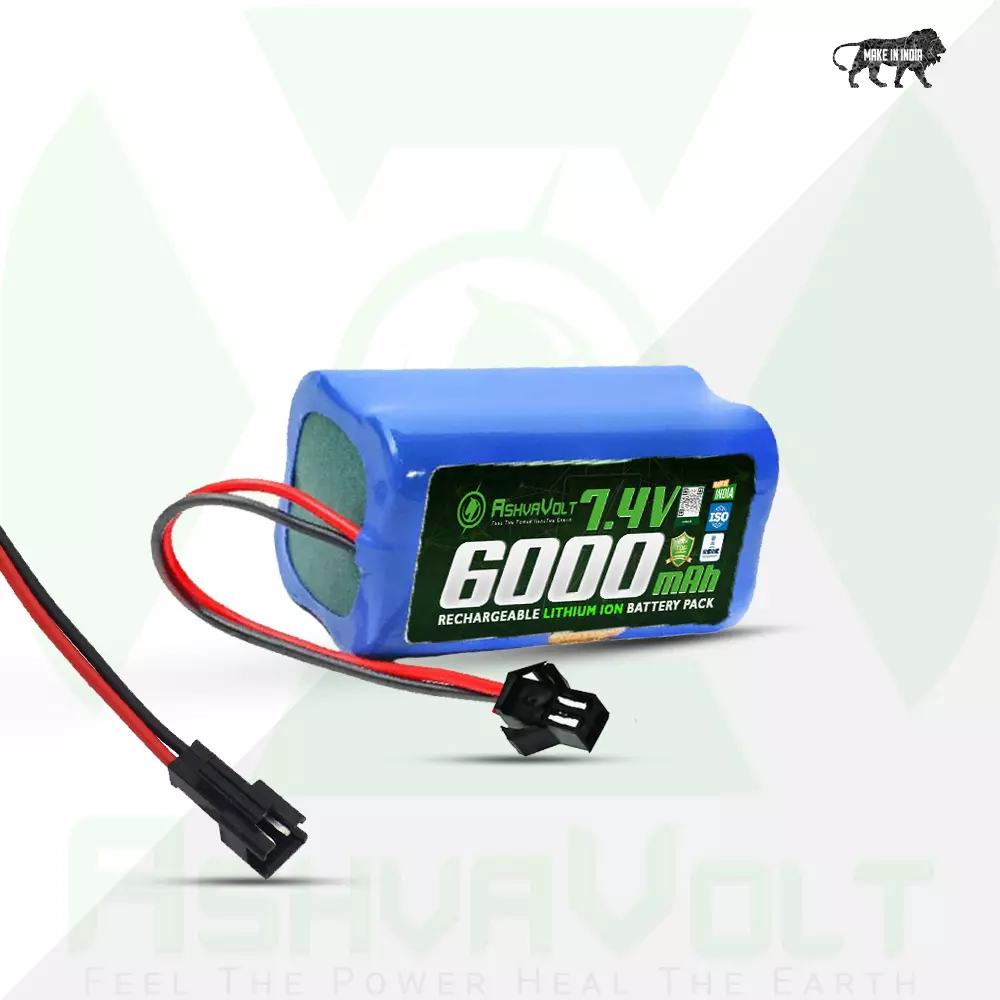 ashvavolt-2s-2p-18650-rechargable-lithium-battery-pack-with-bms-protection-malefemale-2-pin-black-connector-74-v-and-6000-mah-ashv-74v6ah-nmc-m2f