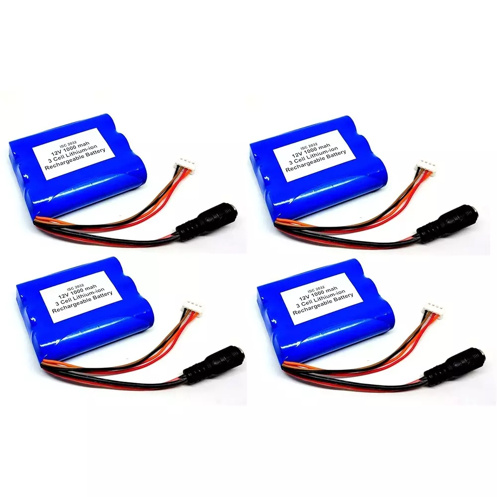 invento-lithium-ion-rechargeable-battery-pack-with-charging-port-1000-mah-capacity-37v-x-3-cell-isc-2032-2-pack-of-4-pcs