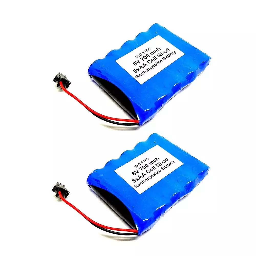 Invento Ni-Cd Rechargeable Battery Pack 700 mAh Capacity 1.2V x 5 AA Cell, ISC 1705-1 (Pack of 2 Pcs)