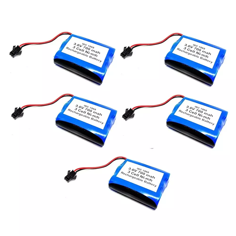 Invento Ni-mh Rechargeable Battery Pack 700 mAh Capacity 1.2V x 3 AA Cell, ISC 1968-3X (Pack of 5 Pcs)