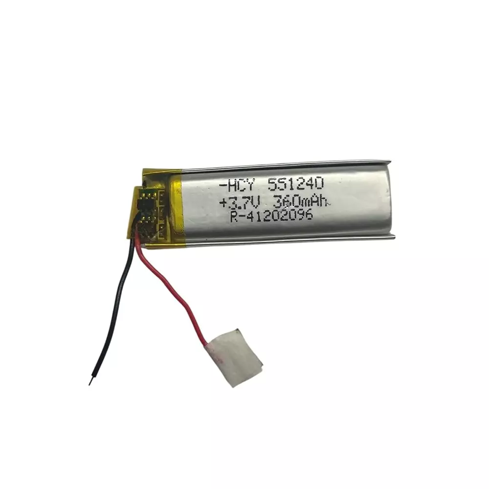 GENERIC Single Cell Rechargeable LiPo Battery 360 mAh 3.7 V, 551240