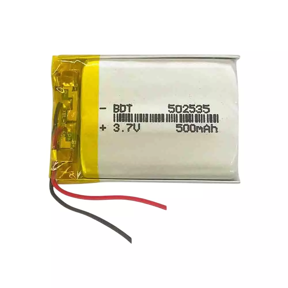 LRSA Lithium-Polymer Rechargeable Battery 500 mAh Capacity 3.7 V Voltage with Standard 2-Pin JST-PH Connector, KP-502535