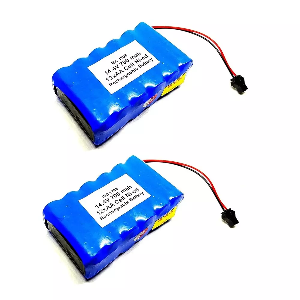 Invento Ni-Cd Rechargeable Battery Pack 700 mAh Capacity 1.2V x 12 AA Cell, ISC 1708-1 (Pack of 2 Pcs)