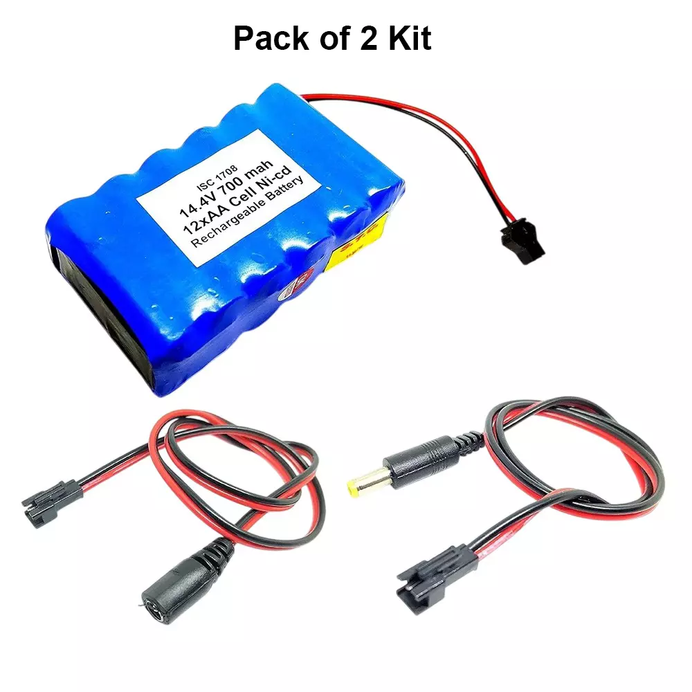 invento-ni-cd-rechargeable-battery-pack-700-mah-12v-x-12-aa-cell-with-55-mm-dc-male-dc-female-jack-plug-500-mm-long-wire-isc-1708-mf1-pack-of-2-kit