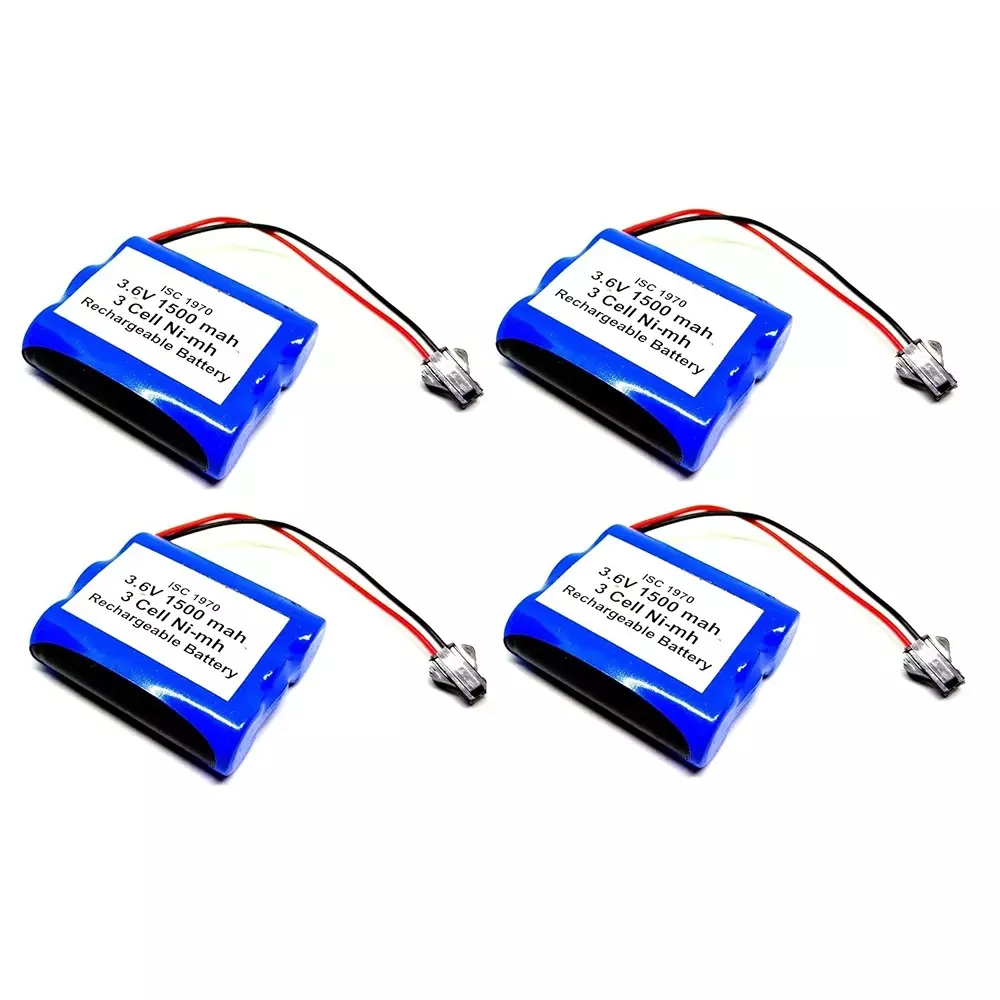 Invento Ni-mh Rechargeable Battery Pack 1500 mAh Capacity 1.2V x 3 AA Cell, ISC 1970-2 (Pack of 4 Pcs)
