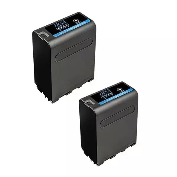 LRSA USB Lithium-Ion Battery Pack 6-Cells 7.2 V Voltage Black, NP-F970 (Pack of 2 Pcs)
