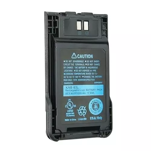 LRSA Walkie Talkie Replacement Battery Lithium-ion 1600 mAh Capacity with Belt Clip, Black